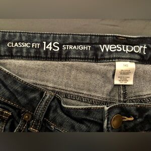 Westport Classic Fit, Size 14 Short, Dark Navy Blue Jeans, EUC!!